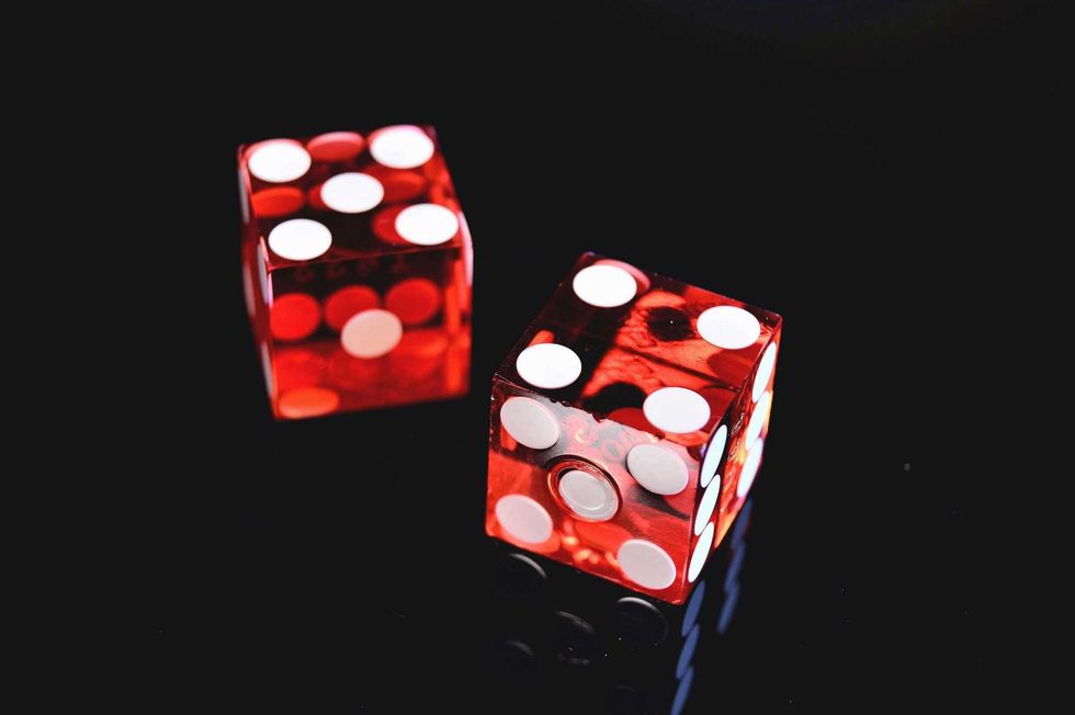 A pair of red dice