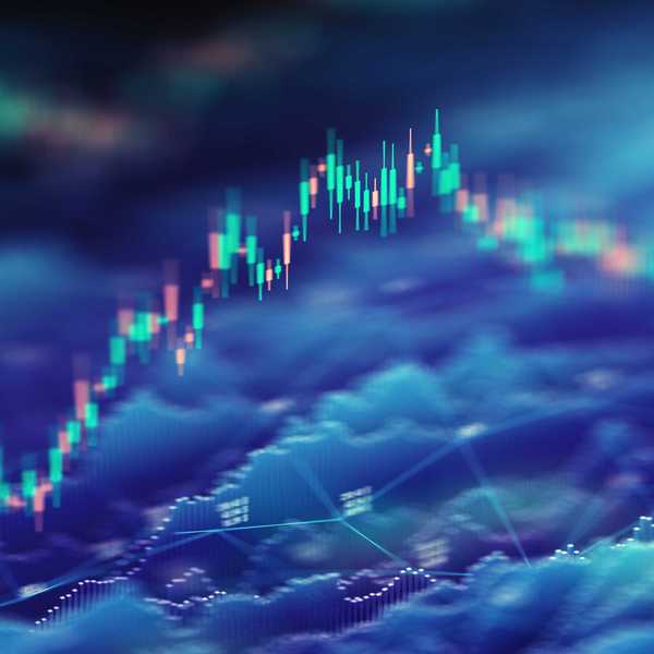 An abstract illustration representing stock markets ebbing and flowing