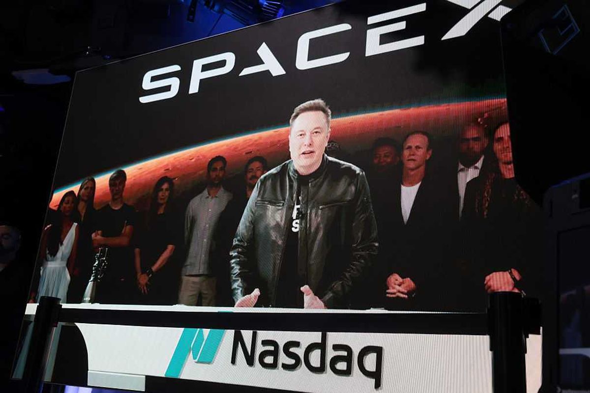 Elon Musk speaks at the SpaceX IPO in June 2026