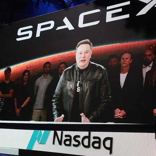 Elon Musk speaks at the SpaceX IPO in June 2026