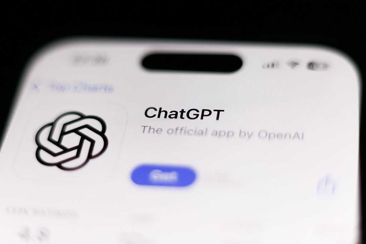 The ChatGPT app displayed on an iPhone