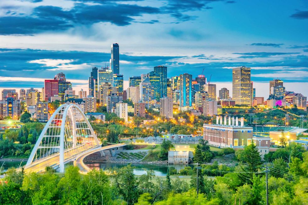 The Edmonton city skyline