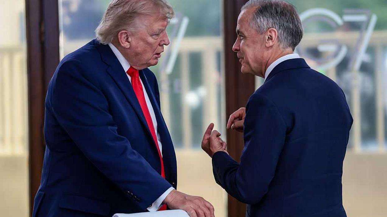Trump and Carney speak at the G7 summit